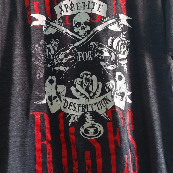Mens Gunsn n Roses Appetite Skull graphic print T-shirt XL - Picture 5 of 7